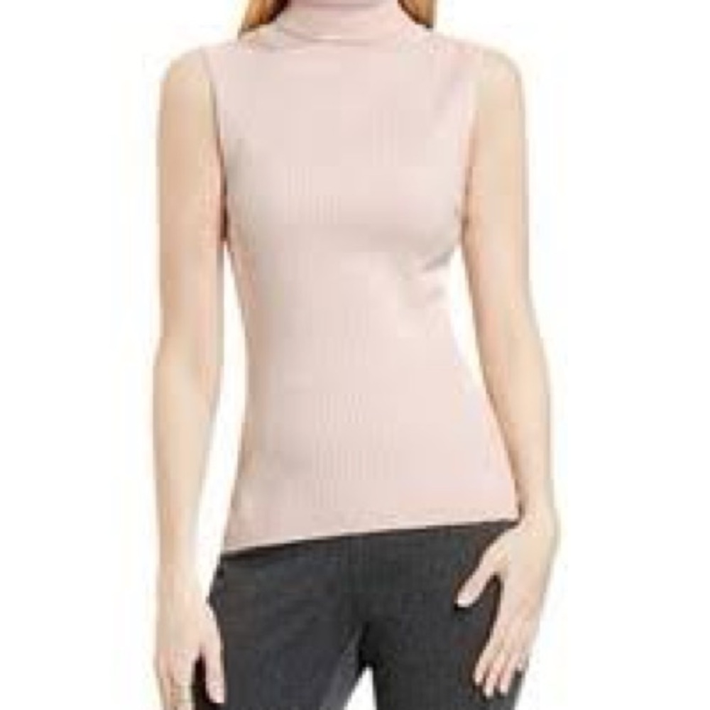 Vince Camuto -Sleeveless RibbedTurtleneck Top Size L